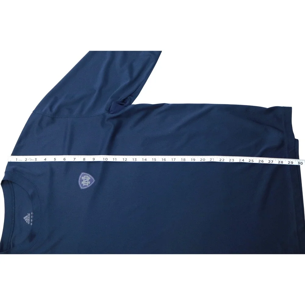 Adidas Notre Dame Fighting Irish Long Sleeve‎ Athletic Shirt Men's L Navy Blue